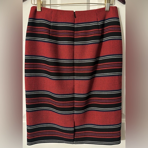 WORTH 2 Career Workwear Patriotic Nautical Navy Flame Red Marlin Pencil Skirt - Picture 2 of 14